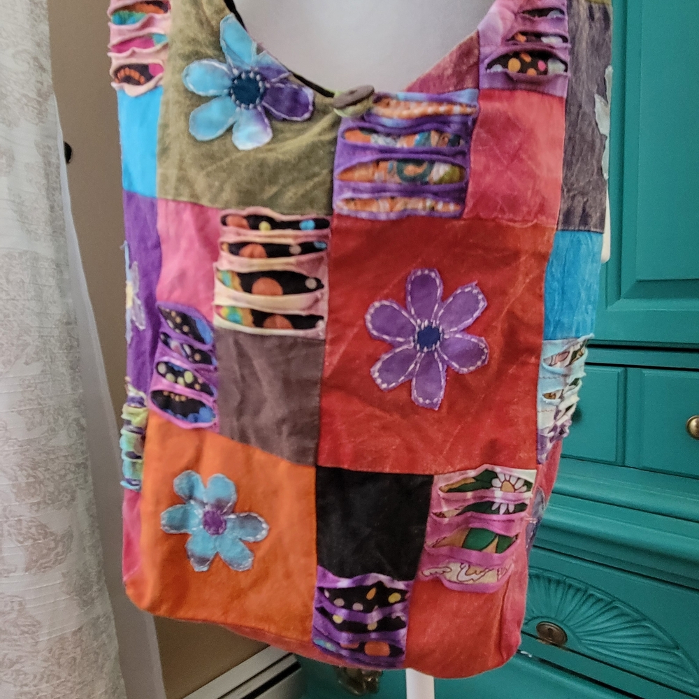Colorful Patchwork Crossbody Bag - Picture 3 of 3
